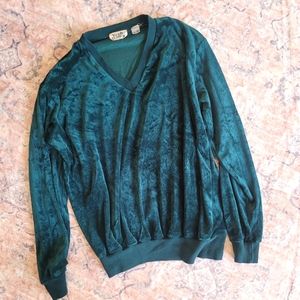 Teal green Velour Classics sweater